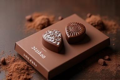 Packaging design project example 1: Product packaging photo for artisanal chocolates.