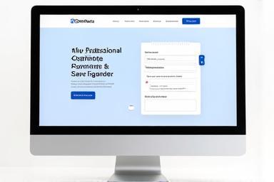 Web design project example 1: Website screenshot on desktop for a corporate service provider.