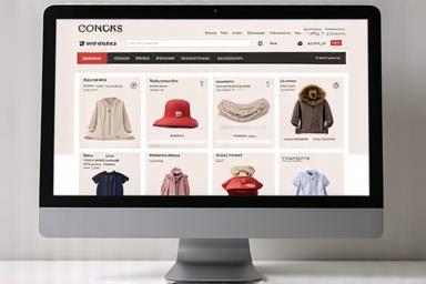 Web design project example 2: Homepage layout for an e-commerce store.