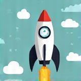 Graphic representing successful launch or delivery